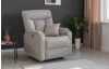 Kreslo s elektrickým polohovaním Fiona, svetlo šedá látka