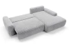 Rohová sedačka Cord, svetlo šedá štruktúrovaná látka, pravý roh