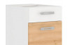 Dolná kuchynská skrinka Iconic 40D3S, buk iconic / biely mat, šírka 40 cm