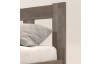 Rohová posteľ so zástenou vľavo Tema L 180x200 cm, šedý buk