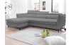 Rohová sedacia súprava Mango, stredne šedá látka, ľavý roh