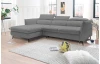 Rohová sedacia súprava Mango, stredne šedá látka, ľavý roh