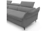 Rohová sedacia súprava Mango, stredne šedá látka, ľavý roh
