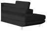 Rohová sedacia súprava Lotos, čierna tkanina, pravý roh