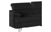 Rohová sedacia súprava Lotos, čierna tkanina, pravý roh