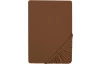 Napínacie prestieradlo Jersey Castell 140x200 cm, hnedé