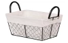 Úložný košík Belle 30x14 cm, kov/látka
