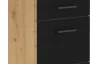 Dolná zásuvková kuchynská skrinka Modena, 40 cm, dub artisan/čierna