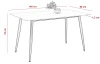 Jedálenský stôl Marina 140x80 cm, biela imitácia mramoru