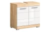 Kúpeľňová skrinka pod umývadlo Lambada, dub sonoma/biela lesk