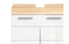 Kúpeľňová skrinka pod umývadlo Lambada, dub sonoma/biela lesk