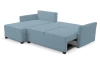 Rohová sedacia súprava Livorno, modrá aqua látka