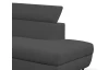 Rohová sedacia súprava Othello, tmavo šedá látka, pravý roh
