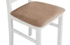 Jedálenská stolička Bono, biela/béžová látka