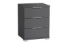 Nočný stolík s 3 zásuvkami Smilla, výška 61 cm, grafitový