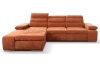 Rohová sedačka Kornelia, terakota štruktúrovaná tkanina, ľavý roh