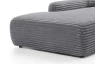Rohová sedačka Cord, dymovosivá štruktúrovaná látka, ľavý roh