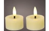 LED čajová sviečka (2 ks) Lumineo 4,4x5,2 cm, krémová vosková