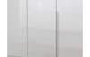 Šatníková skriňa New York D, 180 cm, biela / biely lesk