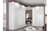 Šatníková skriňa New York D, 180 cm, biela / biely lesk