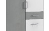 Šatníková skriňa bez zrkadla Click, 91 cm, biela/šedý betón