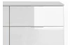 Zásuvková komoda New York D, biela / biely lesk