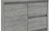 Komoda s 3 zásuvkami Carlos, šedý beton, 120 cm