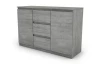 Komoda s 3 zásuvkami Carlos, šedý beton, 120 cm