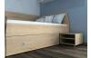 Úložná posteľ so zástenou Junior 120x200 cm, dub sonoma