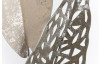 Kovová nástenná dekorácia Listy, 30x75 cm