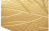 Kovová nástenná dekorácia Zlatý list, 30x55 cm