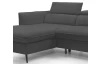 Rohová sedacia súprava Mango,tmavo šedá látka,ľavý roh