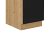 Vysoká kuchynská skriňa Modena, 40 cm, dub artisan/čierna