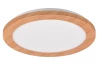 Stropné LED osvetlenie Camillus 26 cm, okrúhle, imitácia dreva