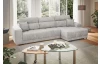 Rohová sedačka Grazia, svetlo šedá látka
