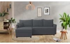 Rohová sedacia súprava Livorno, tmavo šedá látka
