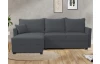 Rohová sedacia súprava Livorno, tmavo šedá látka