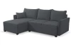 Rohová sedacia súprava Livorno, tmavo šedá látka