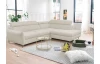 Rohová sedacia súprava Othello, svetlo béžová látka, pravý roh