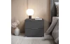Nočný stolík s 2 zásuvkami Smilla, výška 43 cm, grafitový