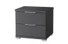 Nočný stolík s 2 zásuvkami Smilla, výška 43 cm, grafitový