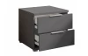 Nočný stolík s 2 zásuvkami Smilla, výška 43 cm, grafitový