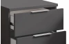 Nočný stolík s 2 zásuvkami Smilla, výška 43 cm, grafitový