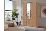 Šatníková skriňa Nadja, 135 cm, dub artisan/zrkadlo