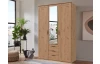 Šatníková skriňa Nadja, 135 cm, dub artisan/zrkadlo