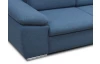 Rohová sedacia súprava Aldon, denimovo modrá tkanina, pravý roh