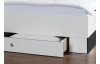 Posteľ s nočnými stolíkmi Cheep 180x200 cm, biela/grafit