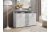 Komoda Drift, šedý betón/biela