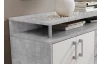 Komoda Drift, šedý betón/biela