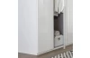 Šatníková skriňa New York D, 135 cm, biela / biely lesk